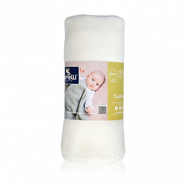 Бебешко одеяло LORELLI 75/100 см полар бяло - 2