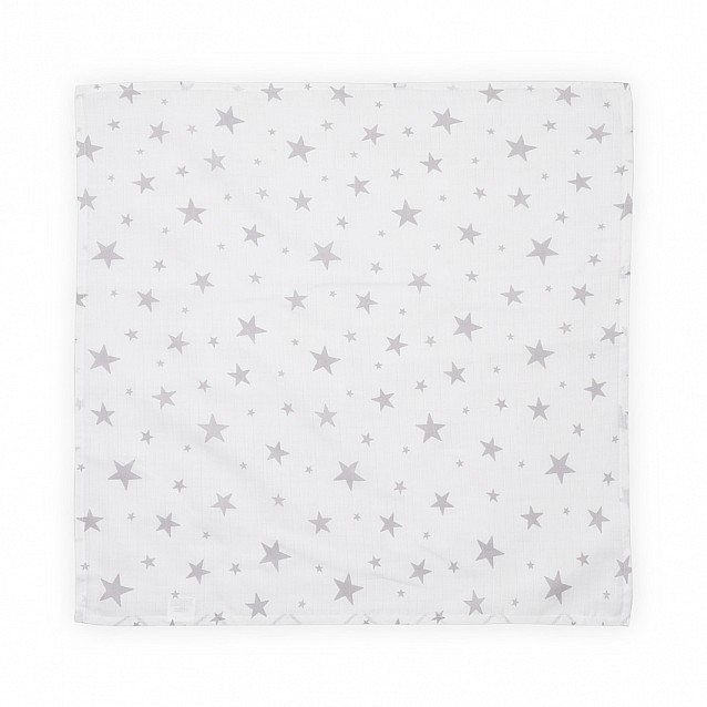 Бебешка пелена LORELLI 80/80 см сиви звезди памучна