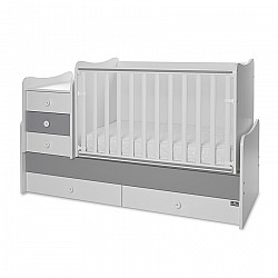 Бебешко легло LORELLI Maxi Plus 70/160 Бяло/Stone Grey