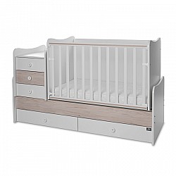 Бебешко легло LORELLI Maxi Plus 70/160 Бяло/Светъл Дъб