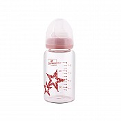 Стъклено шише за хранене LORELLI Anti-colic 120 мл Blush Pink
