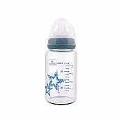 Стъклено шише за хранене LORELLI Anti-colic 120 мл Moonlight Blue
