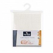 Памучно бебешко одеяло LORELLI 75/100 см бяло