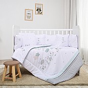Бебешки спален комплект LORELLI Ранфорс Жирафче 5 части