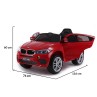 Акумулаторен джип MONI BMW X6M червен + кожа