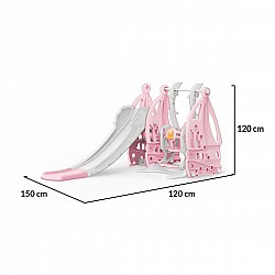 Детска пързалка MONI Coco розова 172 см