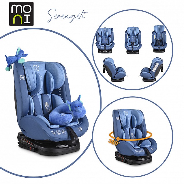 Столче за кола MONI Serengeti (0-36 кг) син