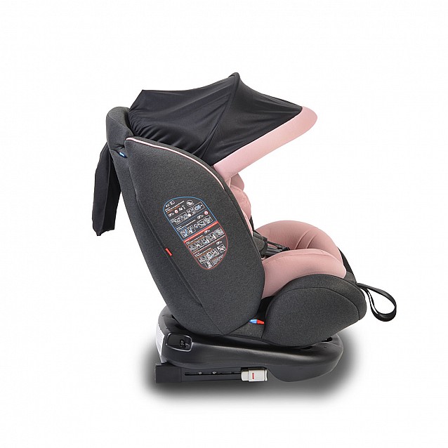 Столче за кола CANGAROO Pilot (0-36 кг) розово ISOFIX - 20