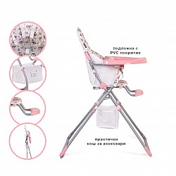 Столче за хранене MONI Scaut розово