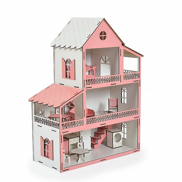 Детска дървена къща за кукли MONI Lilly - 2