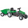 Детски трактор с педали PILSAN Active зелен + ремарке