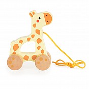 Дървена играчка за дърпане Tooky Toy Жирафче