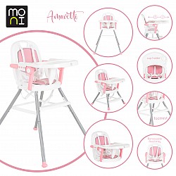 Столче за хранене MONI Amaretti 3в1 розово