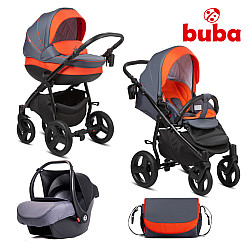 Комбинирана количка BUBA Bella 3в1 Pewter-Orange