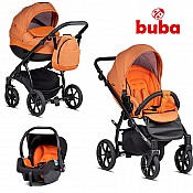 Бебешка количка BUBA Zaza 3в1 оранжева