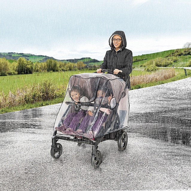 Дъждобран за количка за близнаци REER Rain Cover Twin - 4