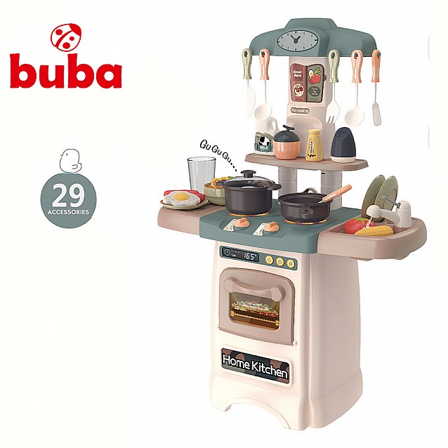 Ретро детска кухня BUBA Home Kitchen сива - 6