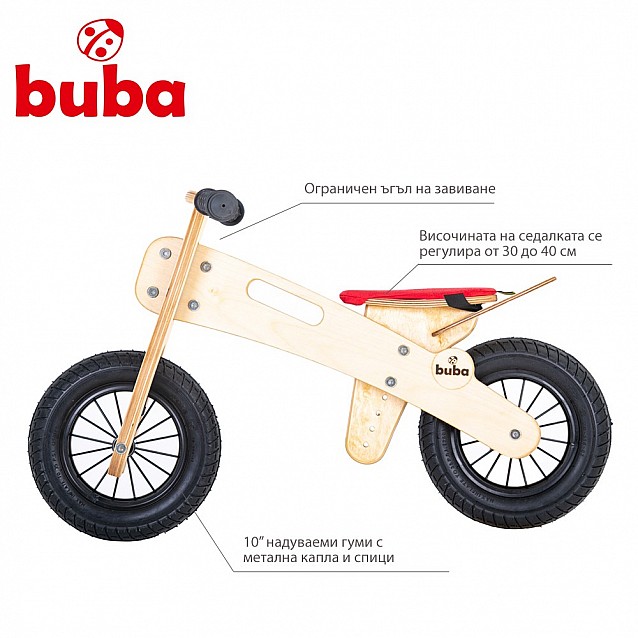 Балансиращо колело BUBA Explorer mini червена седалка - 2