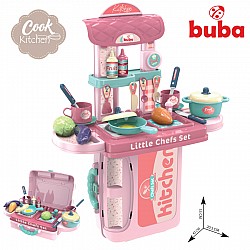 Детска кухня-куфар BUBA розова