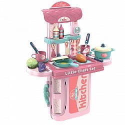Детска кухня-куфар BUBA розова