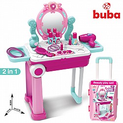 Комплект за игра тоалетка-куфар BUBA розова