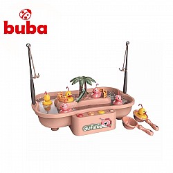 Комплект за риболов BUBA Go Fishing патета розов