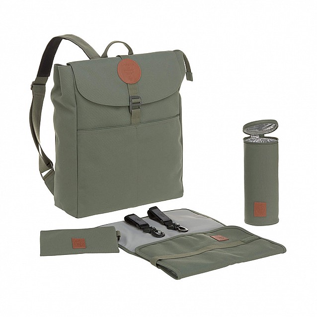 Чанта за количка LASSIG Backpack olive - 2