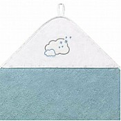 Бебешка хавлия BabyOno Terry 100/100 см облак бяло-синя