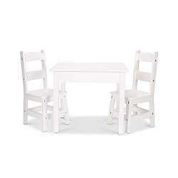 Детска маса с две столчета Melissa&Doug бяла