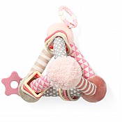 Образователна играчка BabyOno Tiny Yoga pink pyramid