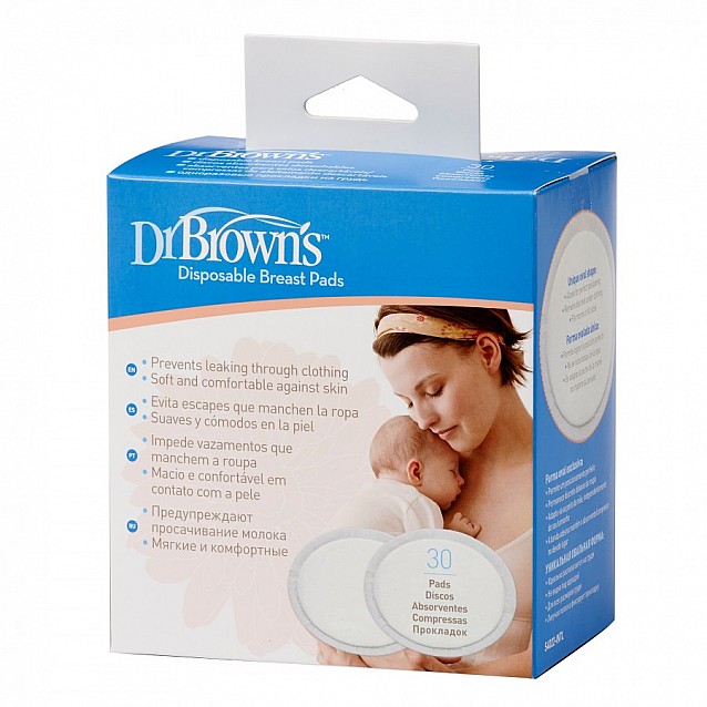 Подплънки за кърмачки за еднократна употреба Dr. Brown s 30 бр.